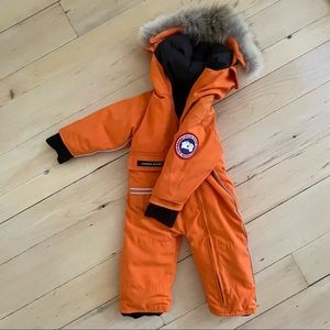 Authentic Baby/toddler CANADA GOOSE snowsuit 6-12m orange